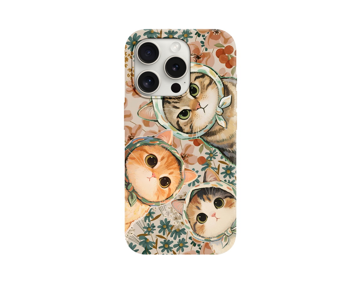 Babushka Kedi İllüstrasyonlu Telefon Kılıfı