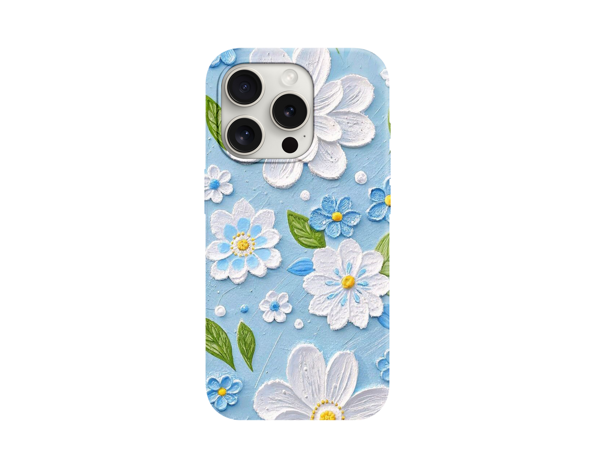 Vintage Pastel Mavi Telefon Kılıfı