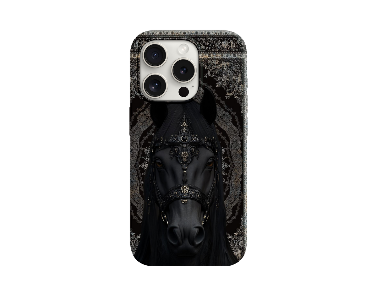 Black Noble Horse Premium Telefon Kılıfı