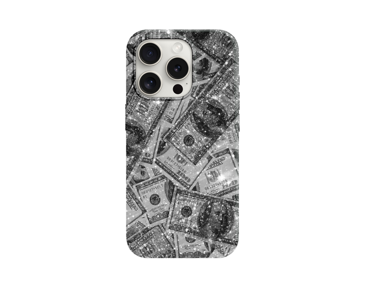 Siyah Dolar Desenli Telefon Kılıfı