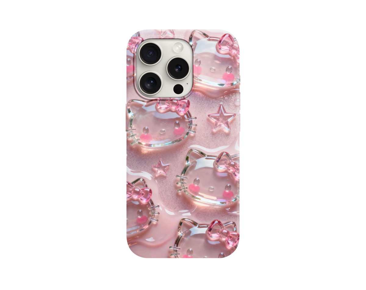 Hello Kitty Liquid Glass Serisi Telefon Kılıfı