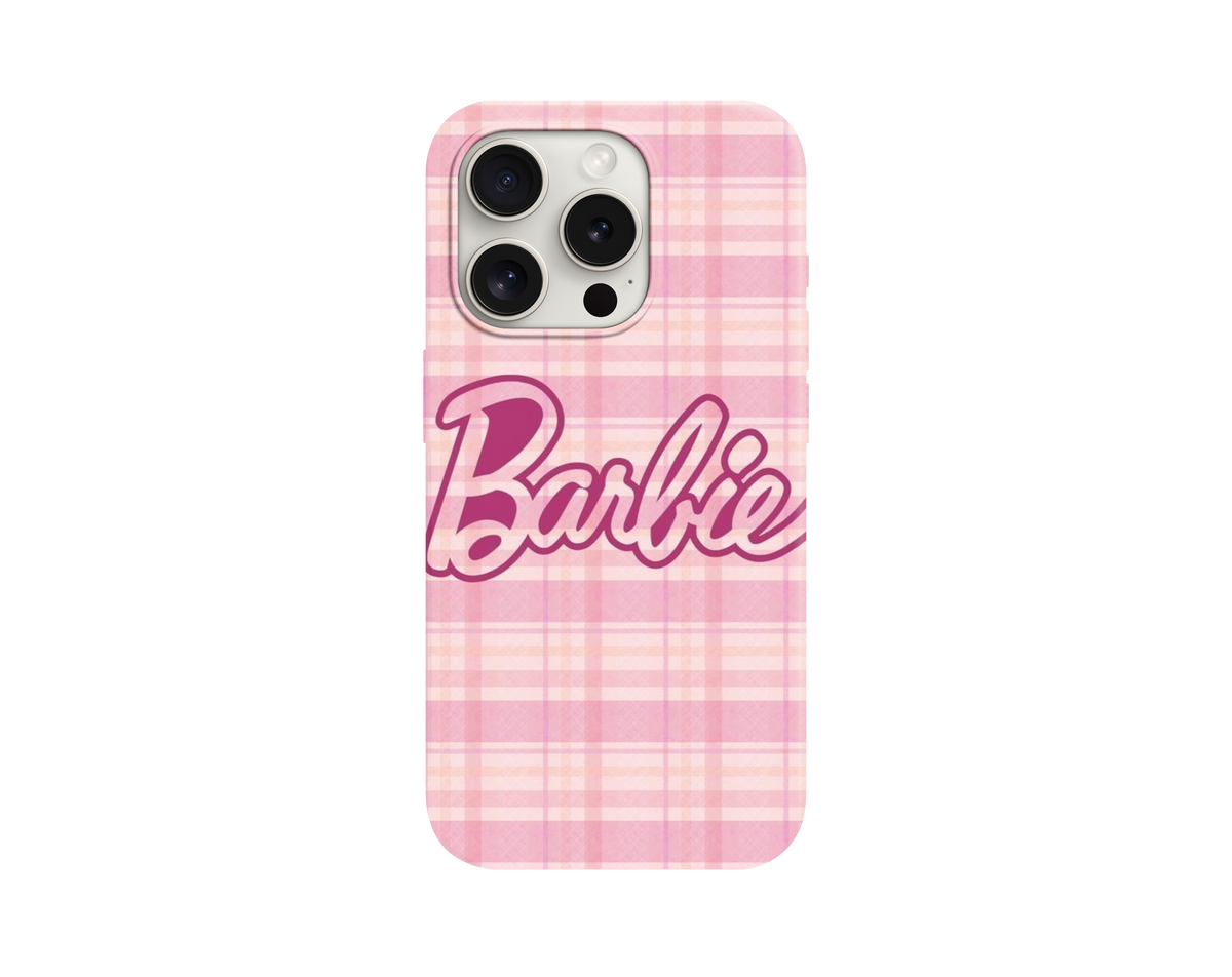 Barbie Ekose Desenli Telefon Kılıfı