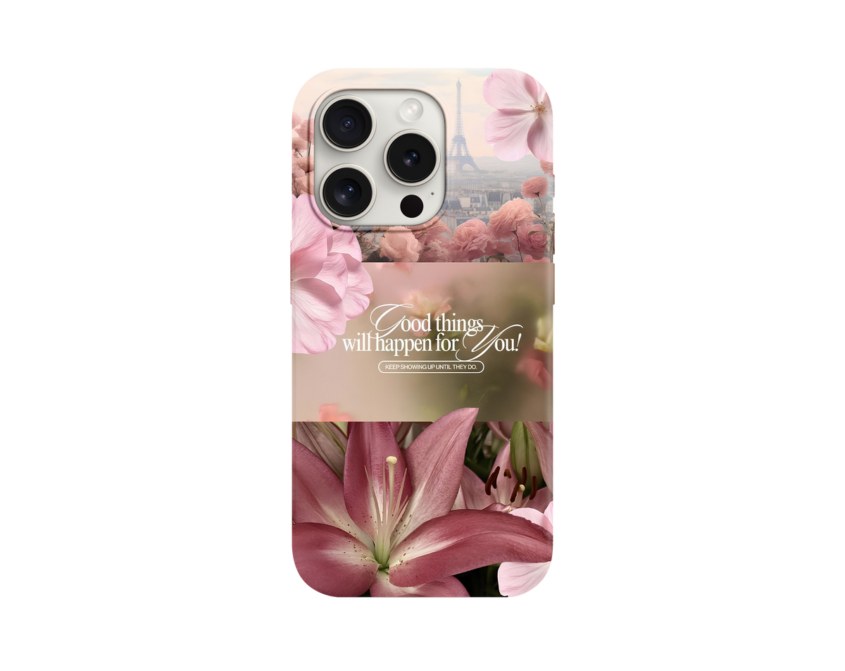 Cute Paris Esintili Motivasyonel Telefon Kılıfı