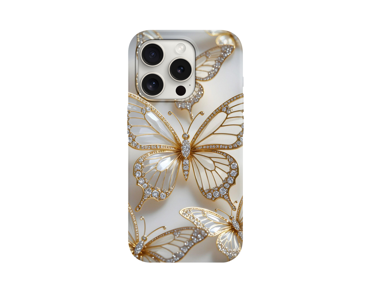 Golden Butterfly Jewelry Koleksiyonu Telefon Kılıfı
