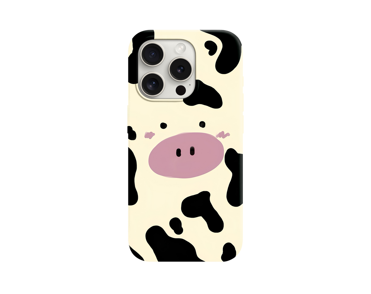 Sevimli İnek Desenli Telefon Kılıfı