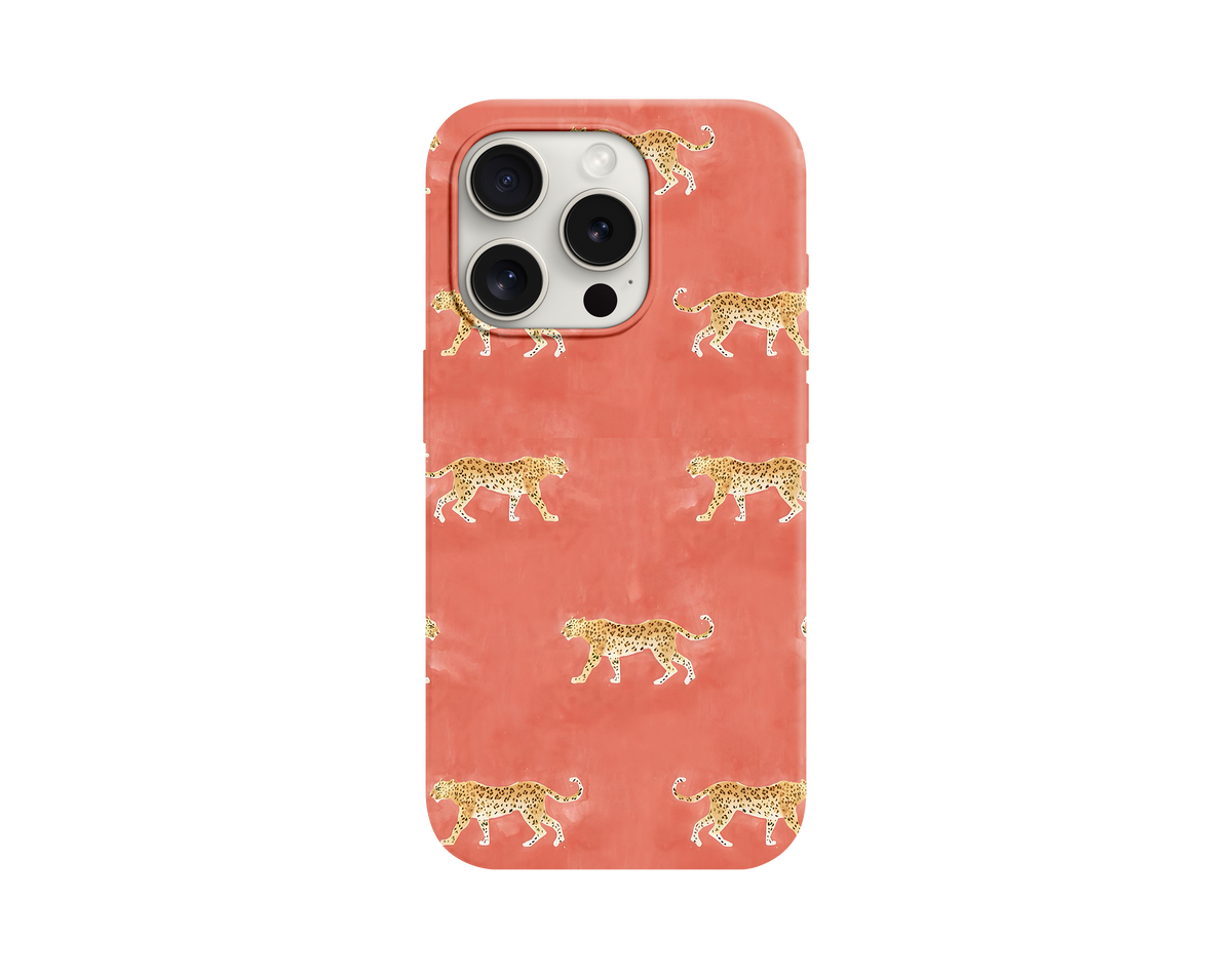 Animal Print Leopar Desenli Telefon Kılıfı