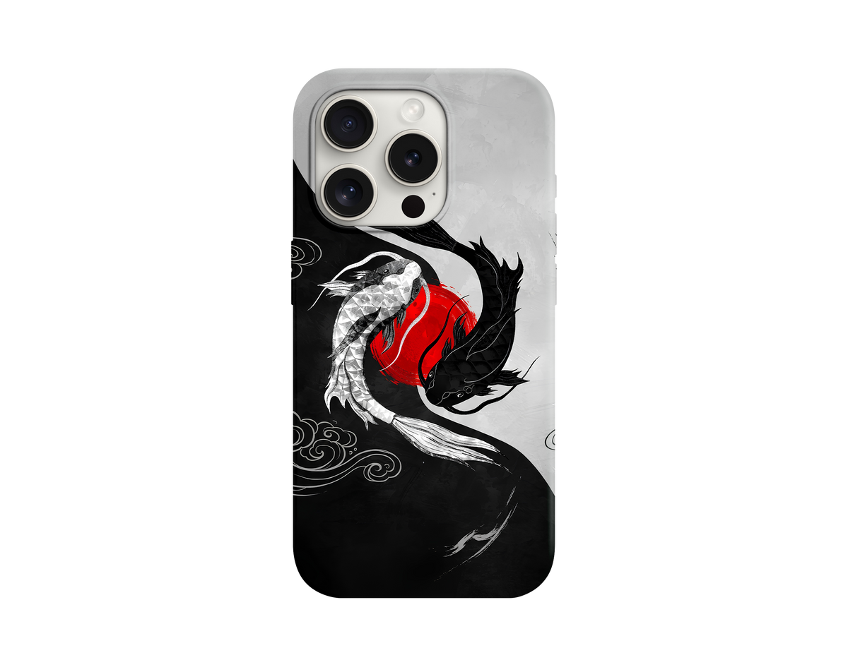 Koi Balığı Yin Yang Telefon Kılıfı