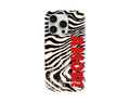 AMOR! Yazılı Zebra Desenli Telefon Kılıfı