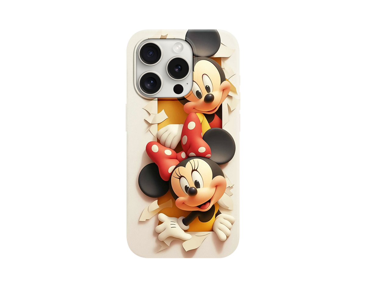 Sevimli İkili Mickey ve Minnie Karakterli Telefon Kılıfı