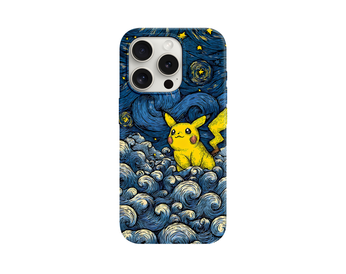 Pikachu ve Yıldızlı Gece Telefon Kılıfı