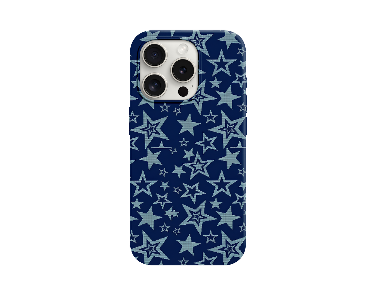 Denim Estetik Yıldız Figürlü Telefon Kılıfı