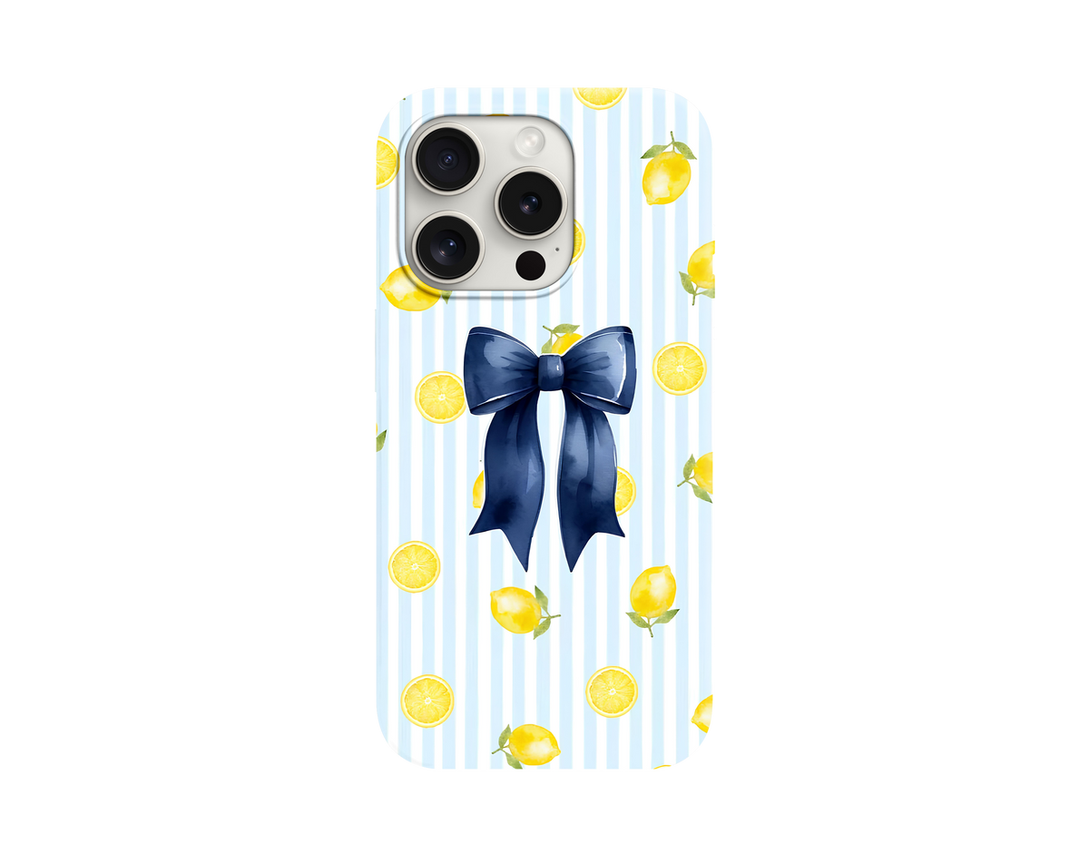 Limon Desenli ve  Fiyonklu Telefon Kılıfı