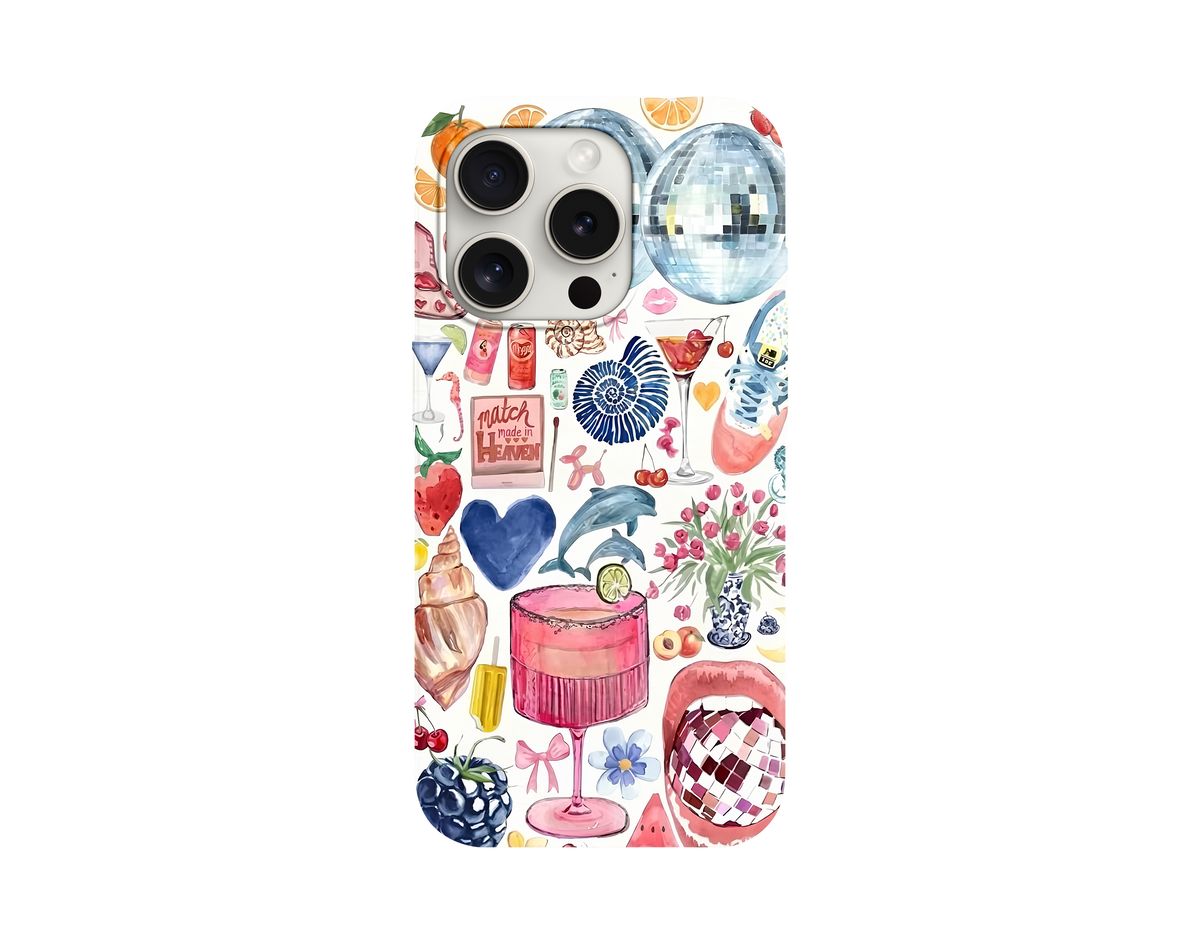 Yazlık Kokteyl Desenli Desenli Telefon Kılıfı
