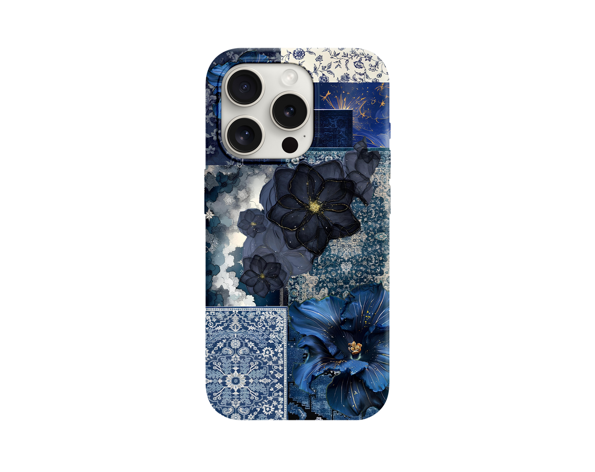 Kilim Desenli ve Çiçek Motifli Telefon Kılıfı