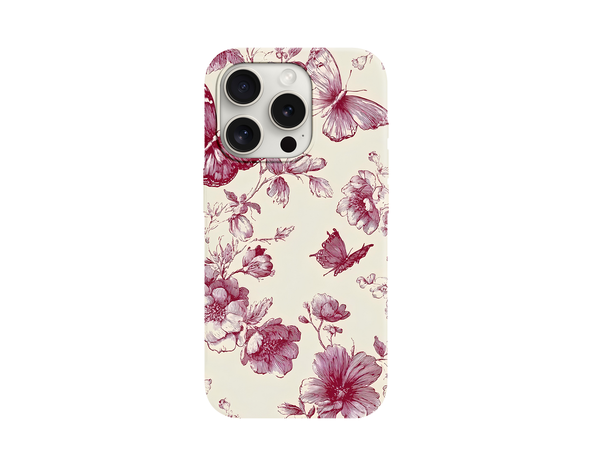 Vintage Toile de Jouy Temalı Telefon Kılıfı