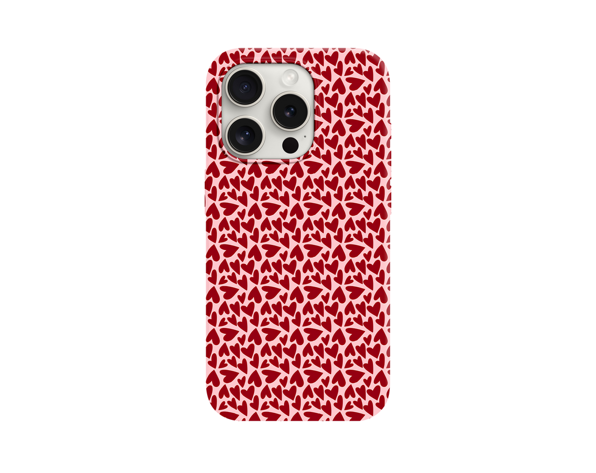 Minimalist Kalp Desenli Telefon Kılıfı