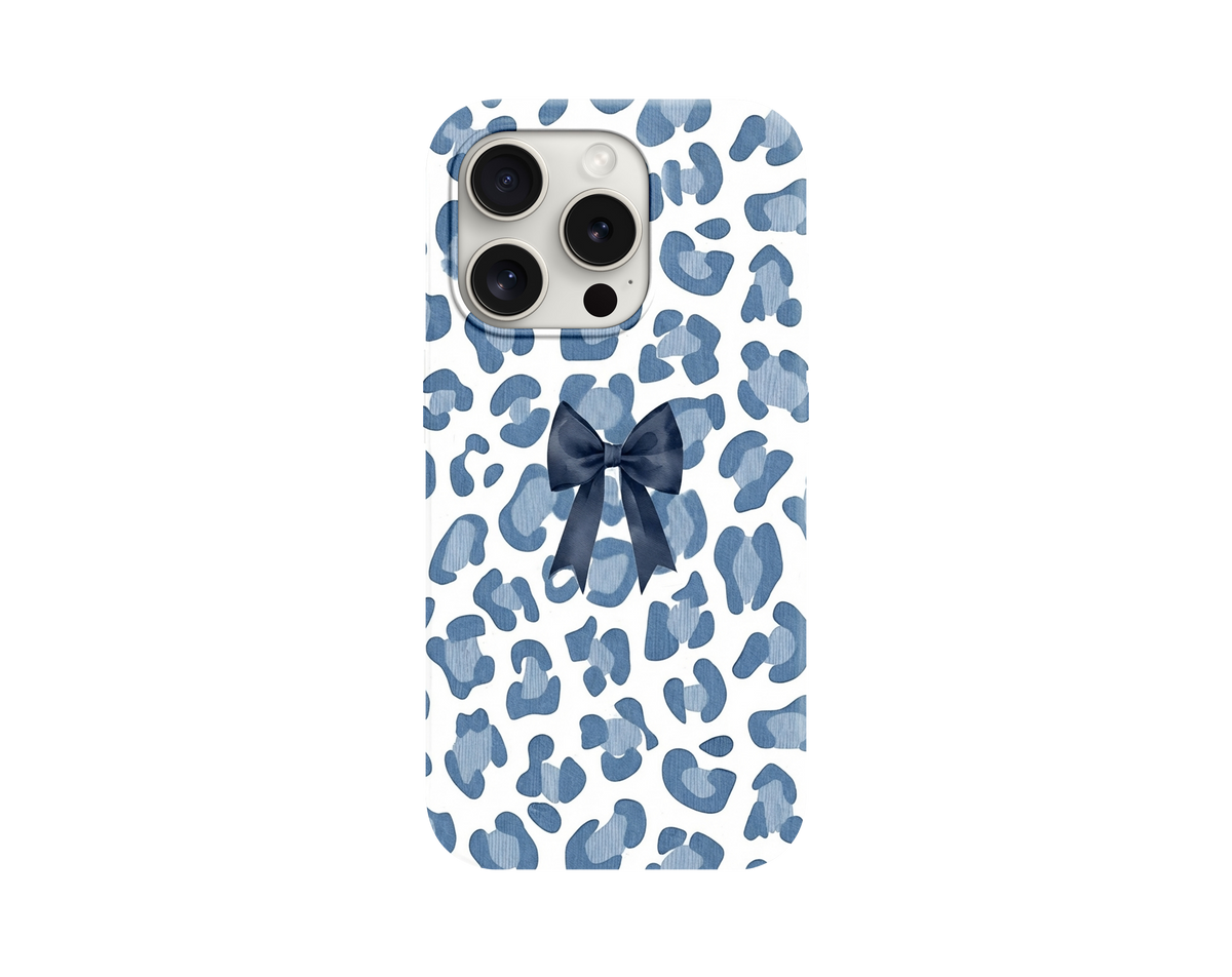Fiyonk Detaylı Leopar Desenli Telefon Kılıfı