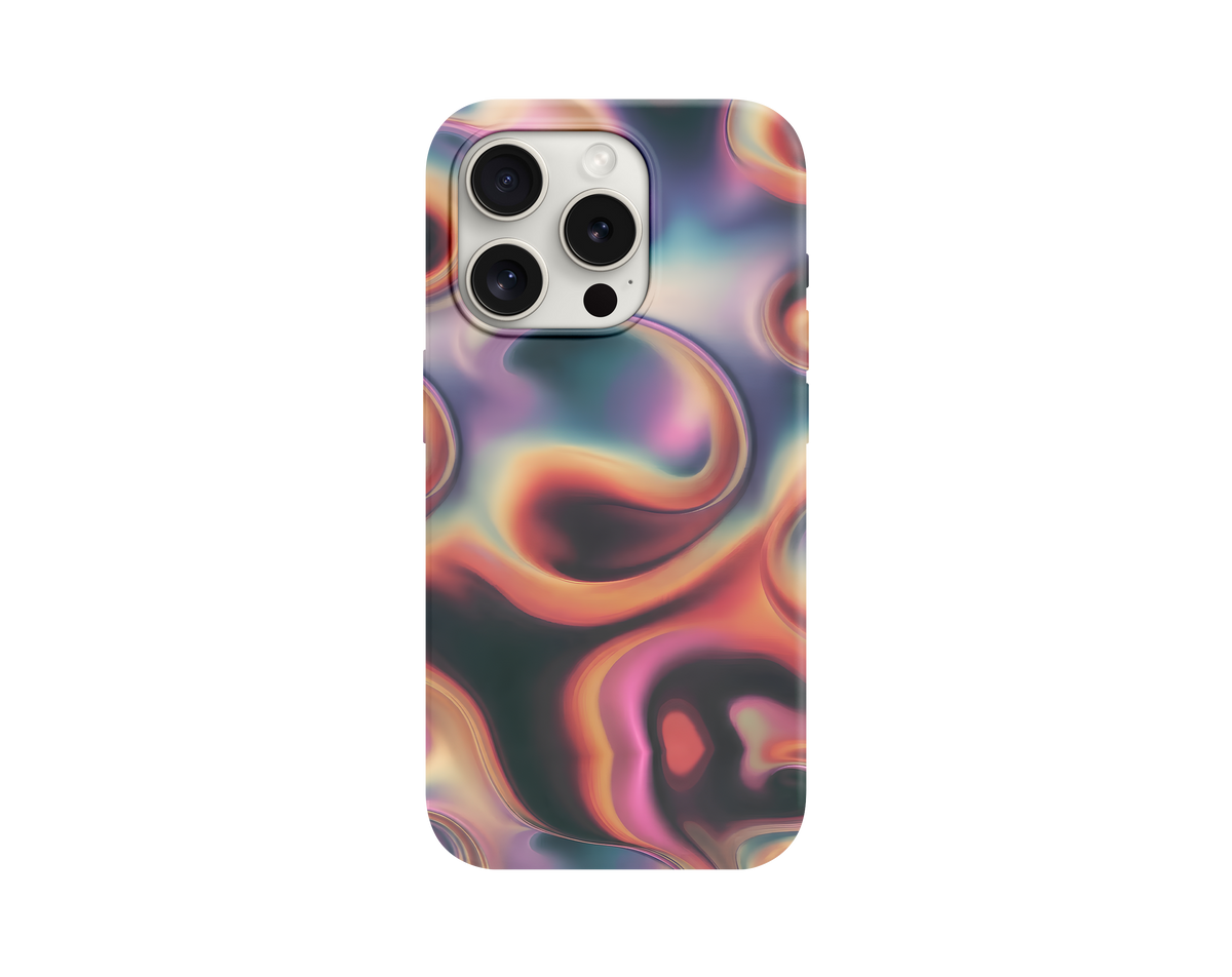 Holografik Akışkan Desenli Telefon Kılıfı