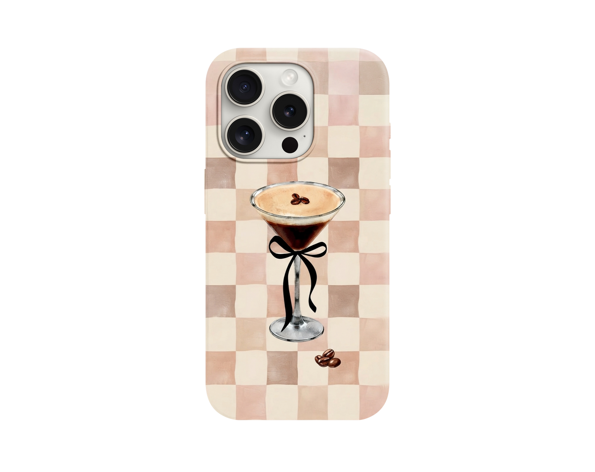 Espresso Martini Desenli Telefon Kılıfı