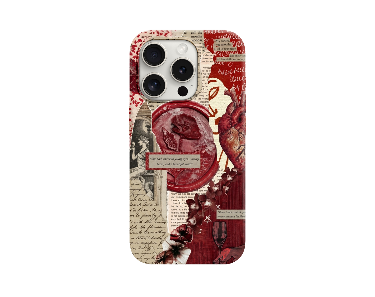 Mühür Baskı ve Vintage Temalı Telefon Kılıfı