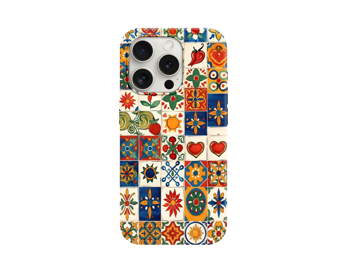Otantik Fayans Desenli Telefon Kılıfı
