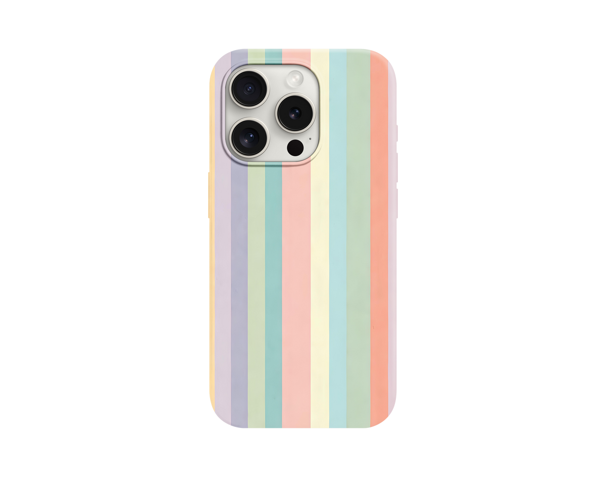 Pastel Çizgili Telefon Kılıfı